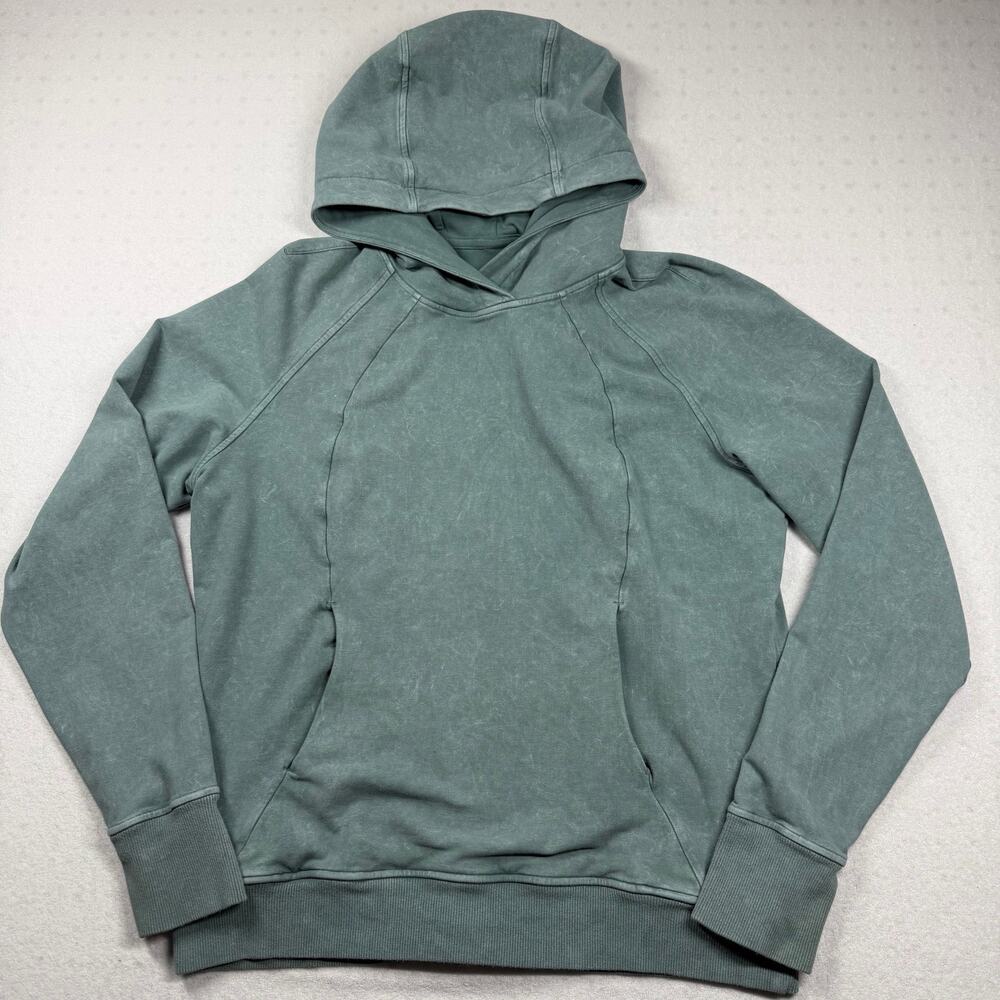 Lululemon Scuba Pullover Wash Hoodie Women’s 8 Washed Tidewater Teal Green